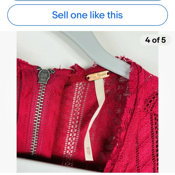 Free people tu es la red lace mini dress . XS - Picture 9 of 11